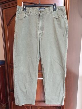 Vintage Army Navy Straight Jeans - Olive Green
